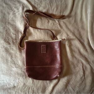 Portland Leather Brown Crossbody Bag with Adjustable Strap